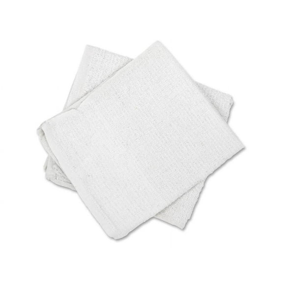 Hospital Specialty Co. Wiping Pals White Cotton Counter Cloth/Bar Mops, 12 count