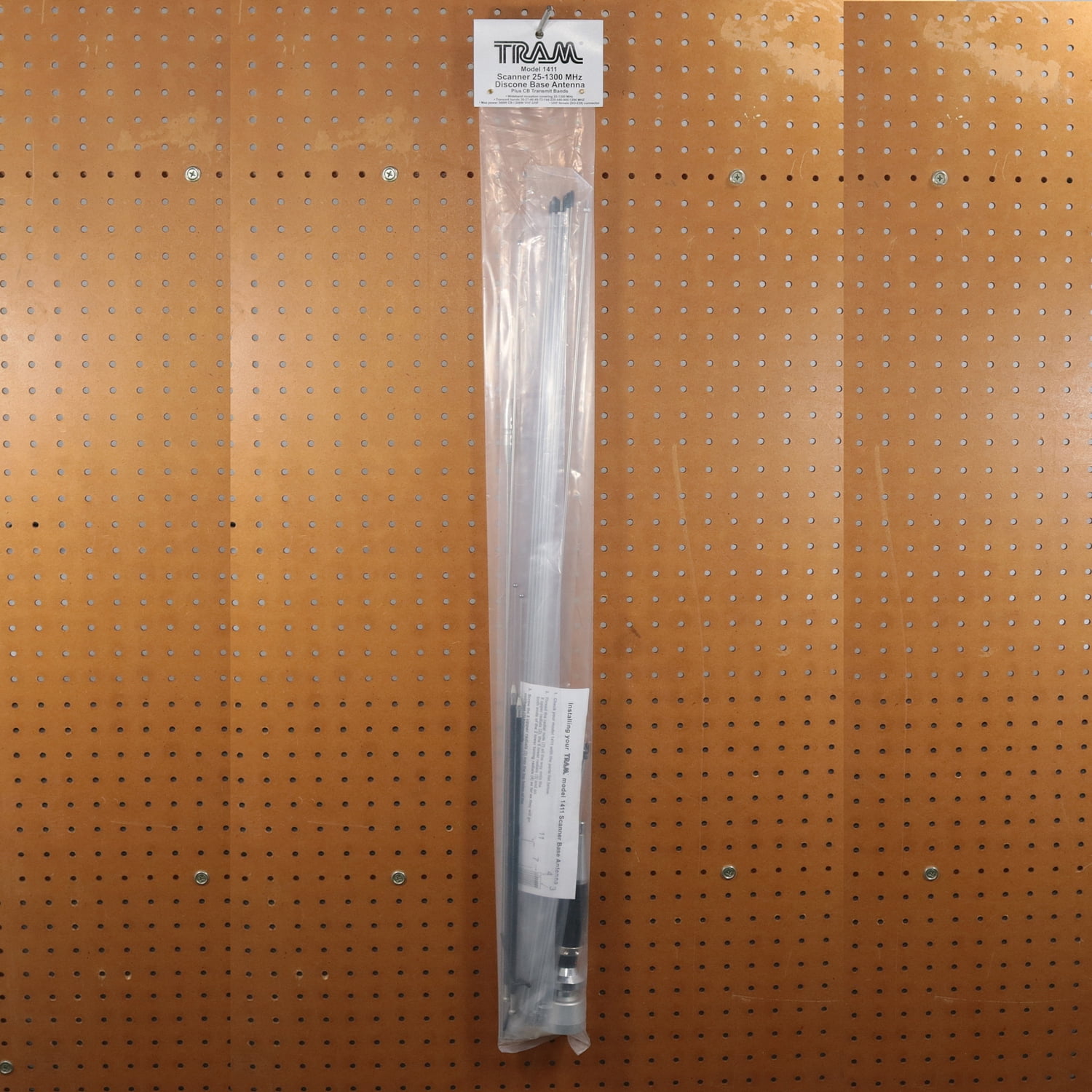Tram 300-Watt/200 Watt Broad-Band Scanner 25 MHz to 1,300 MHz Super Discone Stainless Steel Base Antenna with Added CB Transmit Bands
