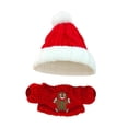 thumbnail image 4 of Ropa de peluche para muñecas perfke de 15 a 17 cm disfraz de Navidad suéter de hombre de jengibre con gorro de Papá Noel, 4 of 9