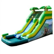 JumpOrange Safari Inflatable Slide with Blower Water Slide with Splash Pool for Backyard Outdoor Kids and Adults