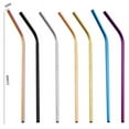 thumbnail image 5 of 6 Pack Metal Straws Stainless Steel Straws Reusable Drinking Rainbow Straws, 5 of 5
