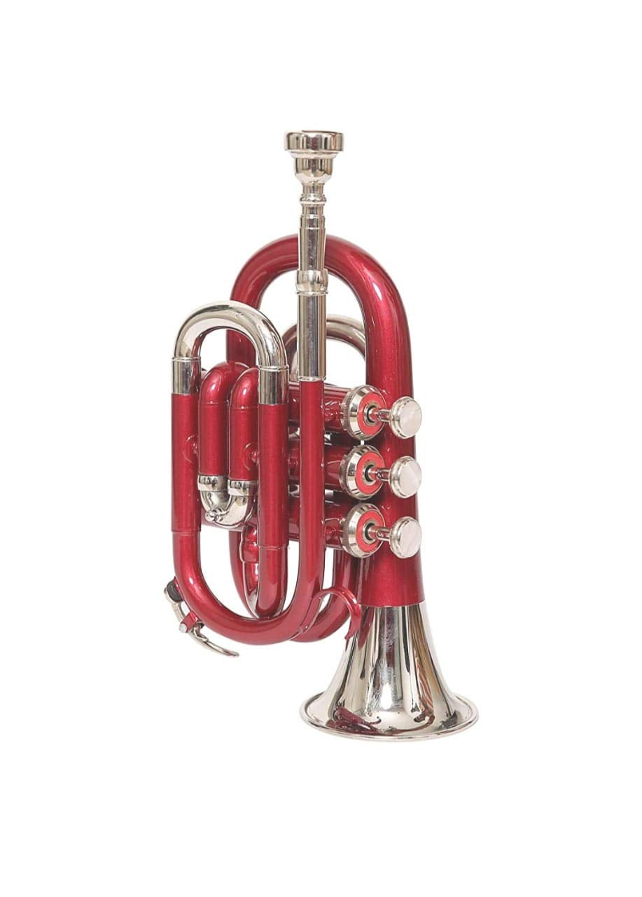 Pocket Trumpet Bb RED NICKEL Flat Case + MP-78 Sale Percentage On