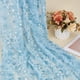 thumbnail image 4 of Tela de tul con estampado de copos de nieve, 2 yardas, 55 pulgadas, organza azul transparente con estampado de copos de nieve blancos metalizados., 4 of 9