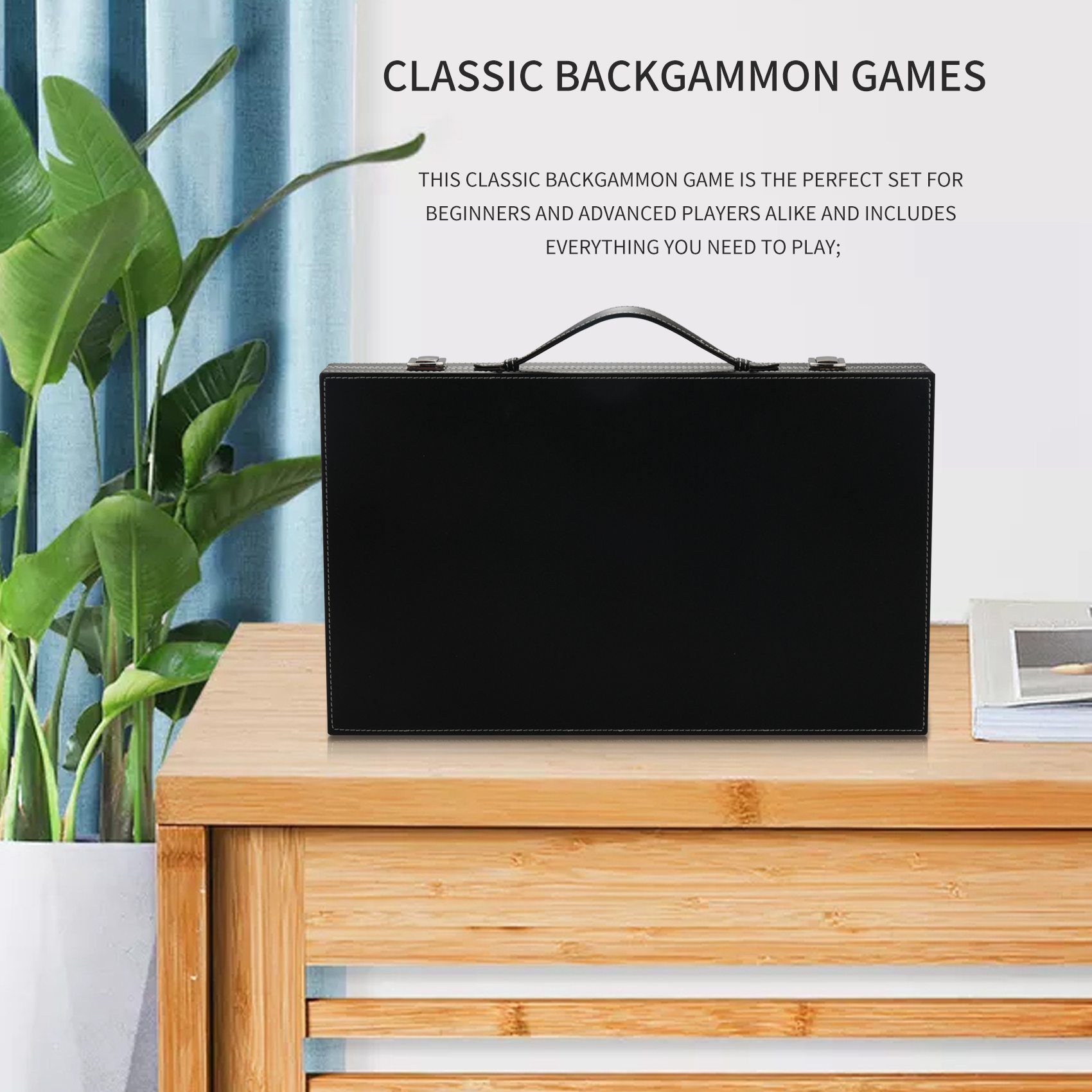 Backgammon Set Classic 14.75 Inch Backgammon Sets for Adults Board