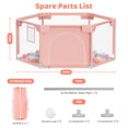 thumbnail image 4 of babyeap 50 Inch Baby Playpen,Fence Baby Play Yard for Indoors Outdoors,Hexagonal Toddler Playpen,Pink, 4 of 7