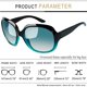 thumbnail image 4 of Gafas de sol Joopin Green Oversized Polarizadas para mujer, 4 of 6