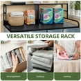 thumbnail image 3 of Uforic 2-Tier Washer & Dryer Storage Rack with Hooks, over the Washing Machine Shelf, Black, 3 of 8