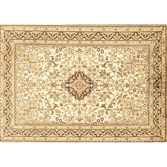 Ahgly Company Indoor Rectangle Medallion Brown Traditional Area Rugs, 2' x 3'