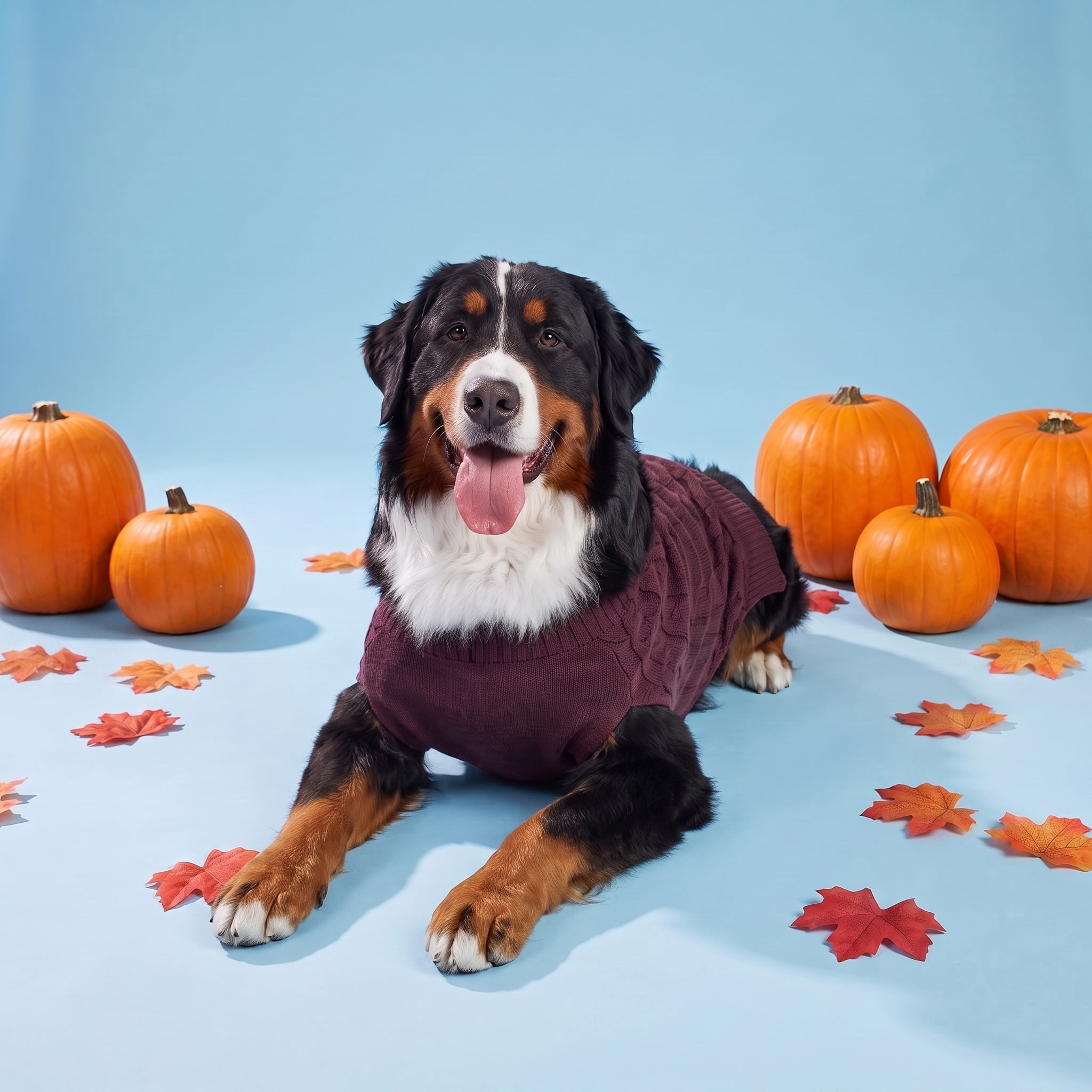 Vibrant Life Cable Knit Dog Sweater, Plum, XL, Among Other English Mastiff, Great Dane