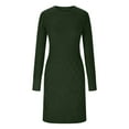 thumbnail image 4 of EGNMCR Cardigans pour Femmes, Chandails pour Femmes Chandail Décontracté pour Femme à Col en V Coloré à Manches Lanterne, Taille Portefeuille, Robe Moulante pour Femme, 4 of 6