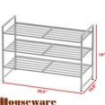 thumbnail image 3 of 3-tier Stackable Metal Panel Shoes Rack, 3 of 6