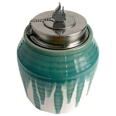 Better Homes & Gardens Decorative Glazed Ceramic Rania Outdoor Tabletop Torch, 5.1 fl oz