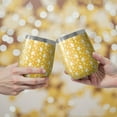 thumbnail image 2 of 12oz Stemless Wine Tumblers Yellow Lemon Fruit Shapes Orange Pattern Vacuum Insulated Stainless Steel Travel Tumbler Cups Mug with Lid and Straw for Champaign,Cocktail,Beer with Cleaning Brush, 2 of 5