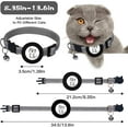 thumbnail image 2 of Cat Collar Airtag Holder,Reflective Waterproof Cat Collar with Bell,Airtag Holder Width 0.4 inch, Adjustable Strap with Breakaway Safety Buckle for Kitten Cats Pets Puppy Grey, 2 of 5