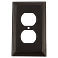thumbnail image 1 of Nostalgic Warehouse 719668 Deco Switch Plate with Outlet, Timeless Bronze, 1 of 3
