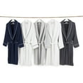 thumbnail image 4 of Linum Home Textiles Waffle Terry Bathrobe Color: Navy Size: L/XL, 4 of 11