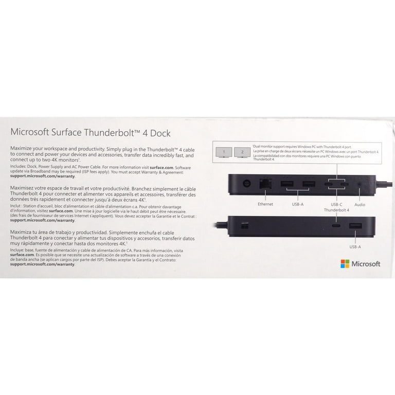 Microsoft Surface Thunderbolt 4 Dock with USB - Walmart.com Microsoft Surface Thunderbolt 4 Dock with USB - Walmart.com