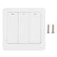 thumbnail image 1 of Panel de interruptor de pared de 3 vías para Alexa/para Control de voz de Google Enchufe europeo 110-240V para Tuya Zigbee, 1 of 5
