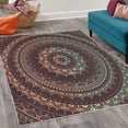 thumbnail image 2 of Mandala Decorative Rug, Circle Universe and Cosmos Esoteric Oriental Flower Pattern of Image Print, Quality Carpet for Bedroom Dorm and Living Room, 6 Sizes, Dark Mauve, by Ambesonne, 2 of 4