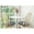 thumbnail image 2 of Traditional Elegance Buffalo Check Tufted Chair Seat Cushions - Black/White - Set of Two, 2 of 3