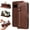Brown, variant on Google Pixel 8 Pro Wallet Case 6.7", PU Leather Cards Slots Cash Holder Purse Zipper Coin Pocket Stand Wallet Case Cover for Google Pixel 8 Pro - Brown