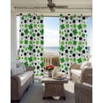 thumbnail image 6 of St Patricks Day Kitchen Curtains Spring Country Green Black Shamrock Cafe Short Curtains for Bathroom Blackout Window Curtain Grommet Small Window Treatment Drapes for Bedroom Living Room 52"x45"x2, 6 of 9