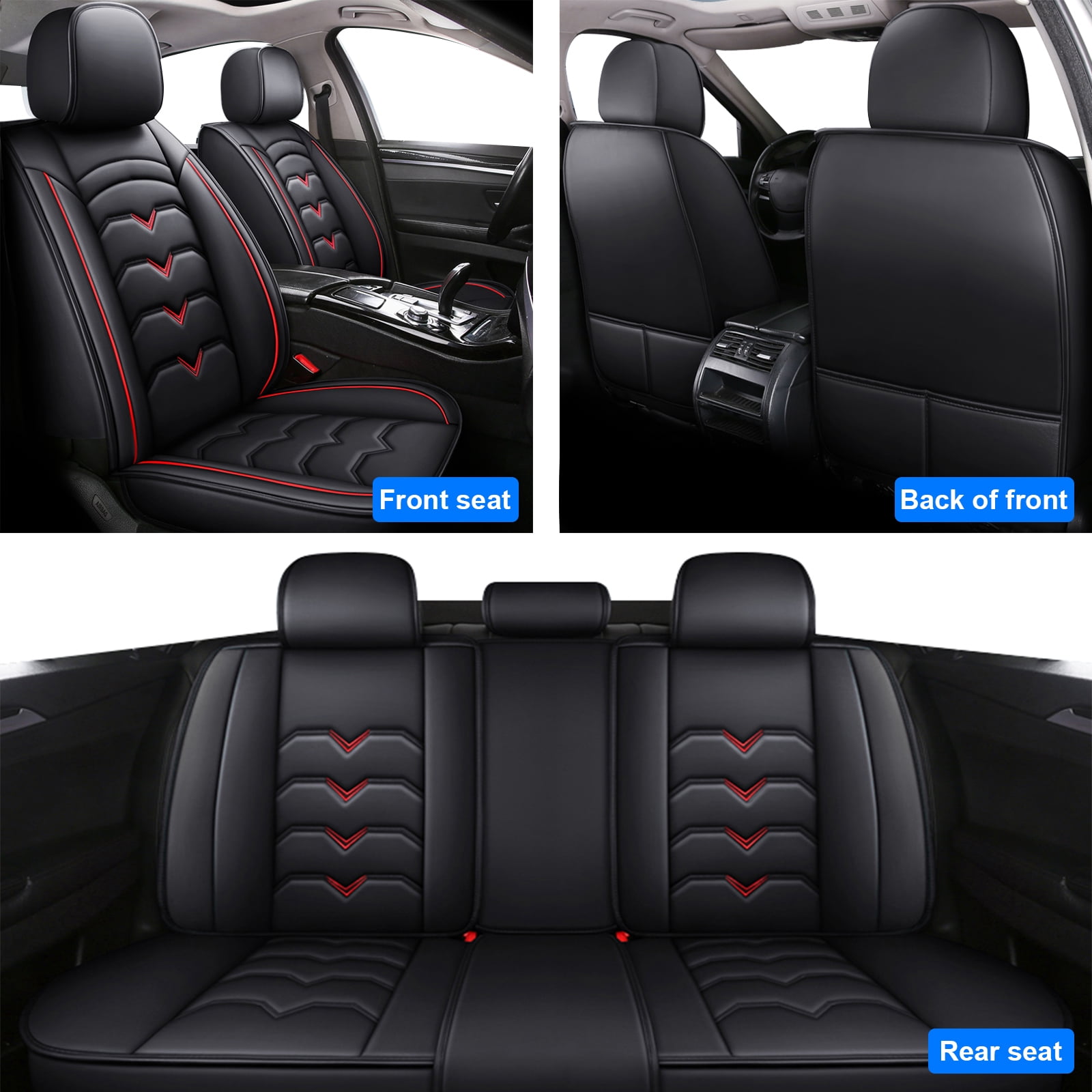Car Seat Cover for Subaru Crosstrek 2013-2026, Waterproof PU Leather Seat Cushion Protector for Forester Outback Impreza Legacy WRX and More Subaru Models
