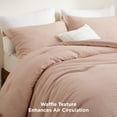 thumbnail image 4 of Juego de edredón Bedsure Waffle Twin Dusty Pink (180 x 220 cm), 4 of 7