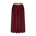 thumbnail image 2 of Jupes à Taille Élastique pour Femmes Jupe Décontractée Évasée Longueur Cheville en Polyester Longueur Régulière 1 Pce, 2 of 8