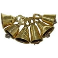 thumbnail image 5 of SciencePurchase 6 Assorted Mini Brass Bells with Loops for Hanging, Functional Decoration for Crafting, Door Chime, Wedding Chimes, Gold Color, 5 of 6