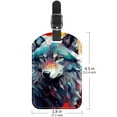 thumbnail image 6 of Square 2Pack PU Leather Wolf Cruise Luggage Tag with Privacy Cover and Name ID Tag for Travel Handbags Backpacks Luggage Tags, 6 of 6