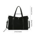 thumbnail image 3 of Everyday Shoulder Bag 12.4x7.87x3.74in Polyester Large Capacity Purse Black Brown Adjustable Strap Crossbody Tote Spacious Casual Handbag Work Commuter Weekday Carry Essential Lightweight Durable​, 3 of 6
