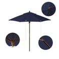 thumbnail image 2 of California Umbrella 7.5' Grove Series Patio Umbrella With Wood Pole Hardwood Ribs  Push Lift With Pacifica Navy Fabric, 2 of 5