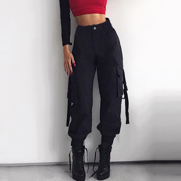 black loose joggers