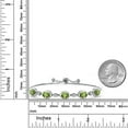 thumbnail image 6 of Gem Stone King 925 Sterling Silver Green Peridot and Lab Grown Diamond Bracelet for Women | 4.90 Cttw | Gemstone August Birthstone | Oval 7X5MM | Fully Adjustable 9 inch, 6 of 6
