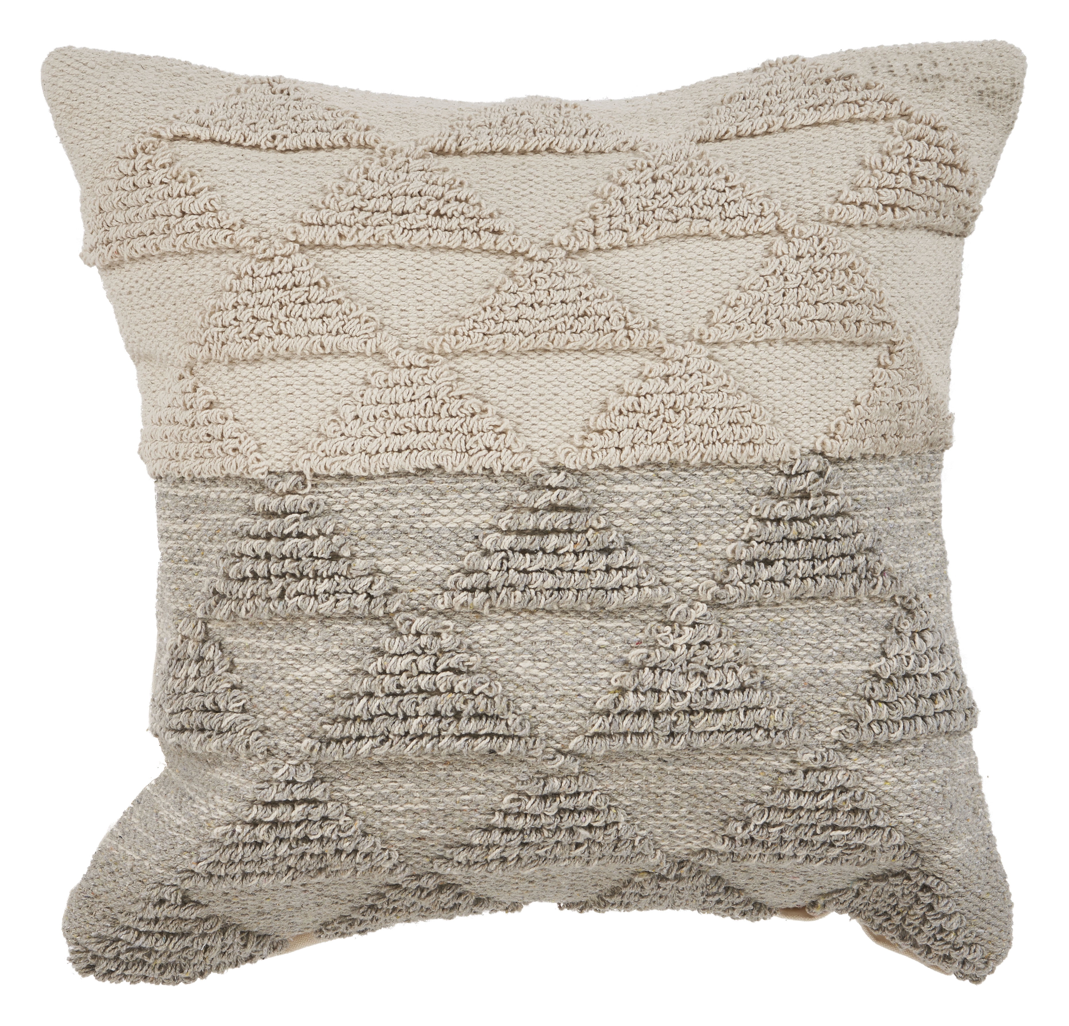 Ox Bay Gray Color Block Organic Cotton Square 2 Piece Pillow Cover Set