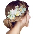 thumbnail image 2 of XASZHN Flower Metal Hair Side Combs Slide Clips Floral Hairpins Set White_001 One Size, 2 of 4
