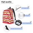 thumbnail image 3 of Lafuoo Red Lobster Pattern Canvas Backpack, Zipper Laptop Backpack Travel Bag Sports Bag Unisex-Medium, 3 of 5