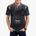 thumbnail image 2 of Salouo Majestic Black Yak for Men's Short Sleeve Polo Shirts,Polo Shirts for Men Performance Short Sleeve Golf Shirt Athletic Casual Collared T-Shirt-Large, 2 of 8