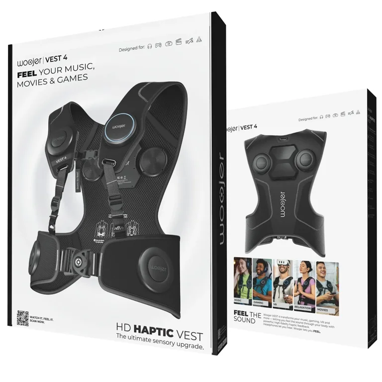Woojer High-Fidelity Haptic Vest 4, for VR, Games, Music, Movies