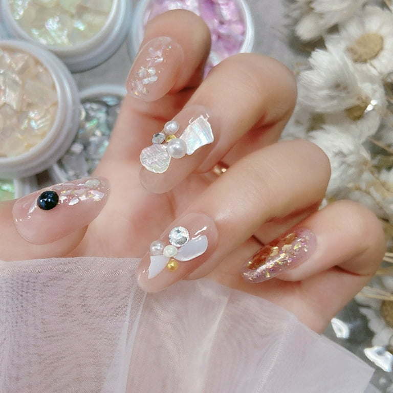 Pearls and Lace nail art