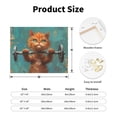 thumbnail image 2 of Fuzoiu Strong Kitten Lifting Weights Print Canvas Wall Art for Bathrooms,Wall Decor for Bedroom,Framed Artwork for Wall,Modern Wall Decorations Prints Picture for Kitchen Home, 2 of 6
