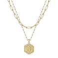 thumbnail image 1 of DPTALR Collier Pendentif Chaîne avec Nom en Anglais pour Femmes, Cadeau, 26 Lettres, 1 of 2