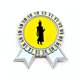 thumbnail image 1 of Caminar misionero fe budista Insignia broche Medalla ganadora, 1 of 3