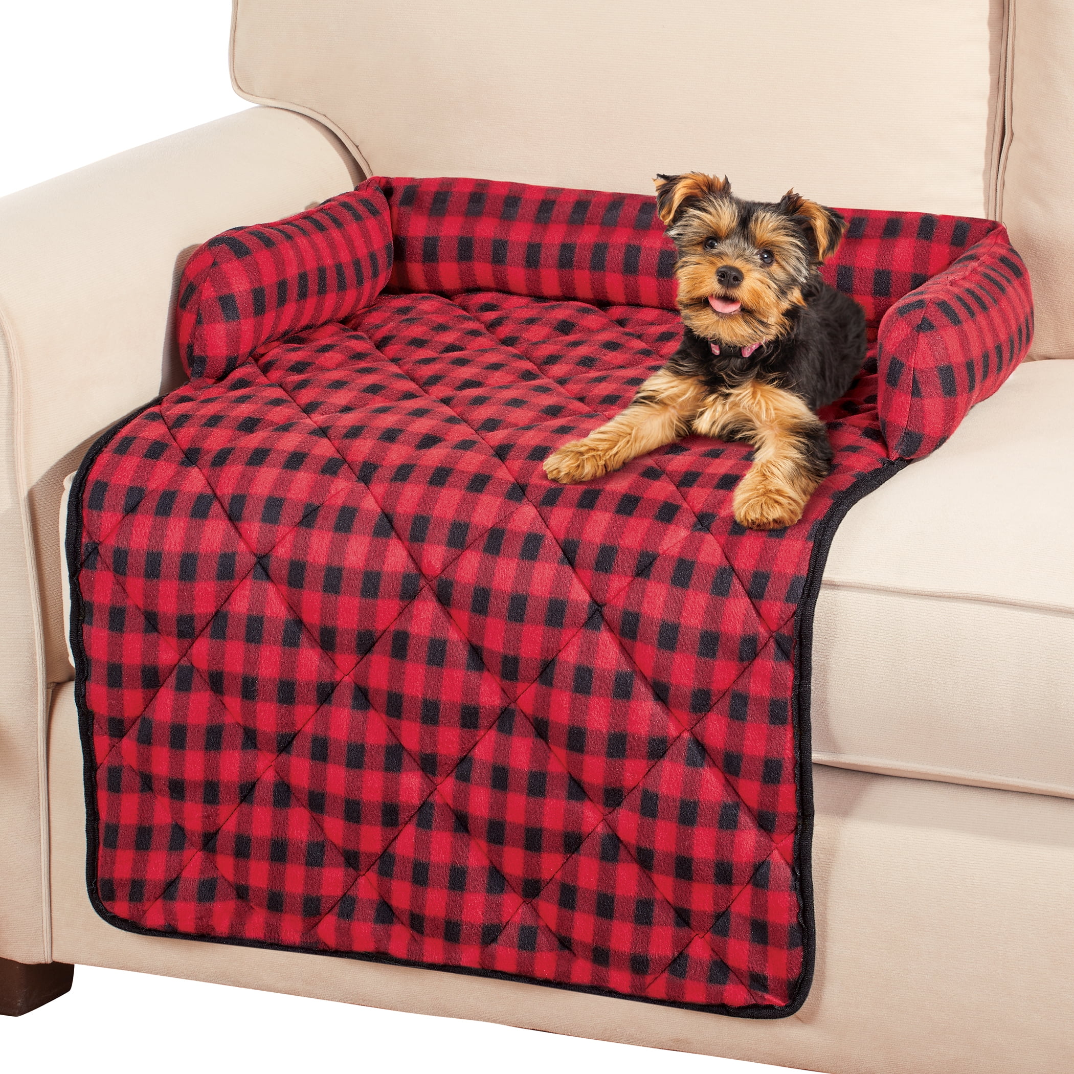 Collections Etc Buffalo Red & Black Plaid Pets Couch Cover