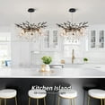 thumbnail image 5 of Modern Tree Branch Crystal Chandelier, Adjustable Height 20-78.7 Inches, Luxury Black Metal & Sparkling Crystal Lighting Fixture for Dining Room, Living Room, Bedroom, 5 of 9