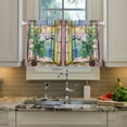 thumbnail image 2 of Yayeee Kitchen Curtains Tier Pair Light Filtering 27"x36" Rod Pocket Short Cafe Window Panel, Yellow Window, 2 of 7
