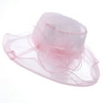 thumbnail image 2 of OOOUM Womens Wide Brim Hats Bowknot Design Upf 50+ Sun Hat Breathable Fashion Elegant Wedding Hat Pink, 2 of 3