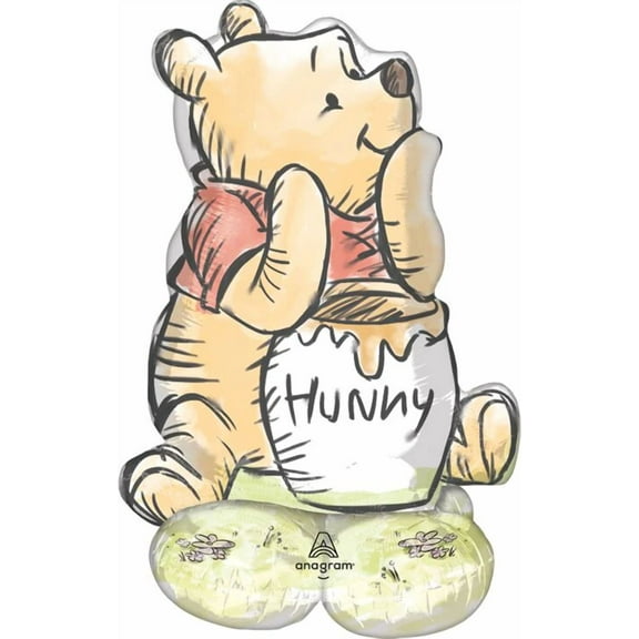 Classic Winnie the Pooh Bear 36" Birthday Party Airloonz Air Fill Decoration