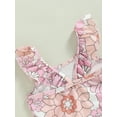 thumbnail image 6 of Bagilaanoe Toddler Baby Girl One-Piece Swimsuit Floral Print Sleeveless Swimwear 6M 9M 12M 18M 24M 3T Kids Summer Bathing Suit, 6 of 8